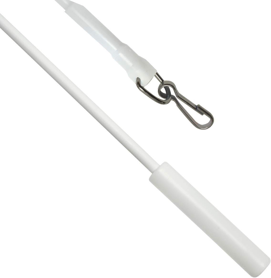 GardiniaDraw Rod For Curtains And Drapes, Includes Metal Hooks, 2-Pack, Length 100 cm, Plastic, Transparent