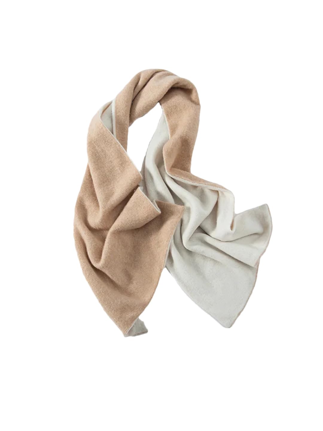 Bufanda de cachemira de punto suave y cálida de invierno de color liso para mujer, chales de dos lados