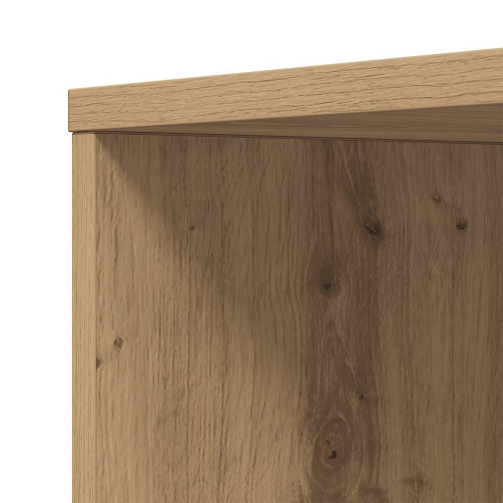 vidaXL Armario de baño estrecho con ruedas, armario de almacenamiento de madera de roble artificial