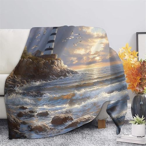 Couverture Microfibre Anti-Froid Seaside Sunset Douceur Durable - 5