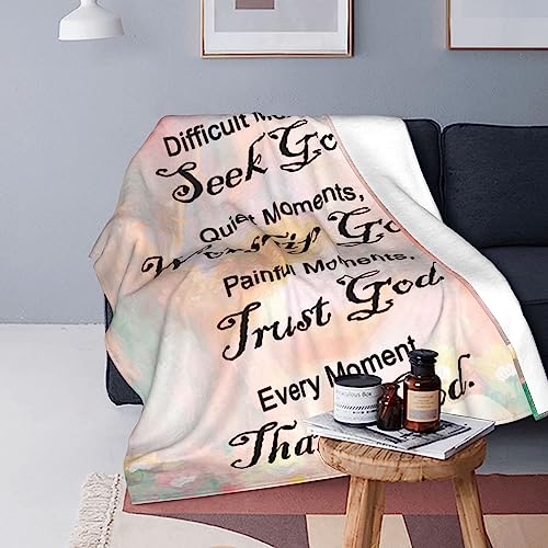 Christian Gifts for Women Faith, Inspirational/Religious/Spiritual Gifts for Adults, Soft Throw Blankets for Women/Men, Personalized Blankets for Adults 30"x 40"