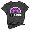 IRISGOD-Womens-Be-Kind-Tank-Tops-Casual-Short-Sleeve-Rainbow-Inspirational-Graphic-Tees-Tops IRISGOD Womens Graphic Tees Casual Summer Short Sleeve Vintage T Shirts Tops