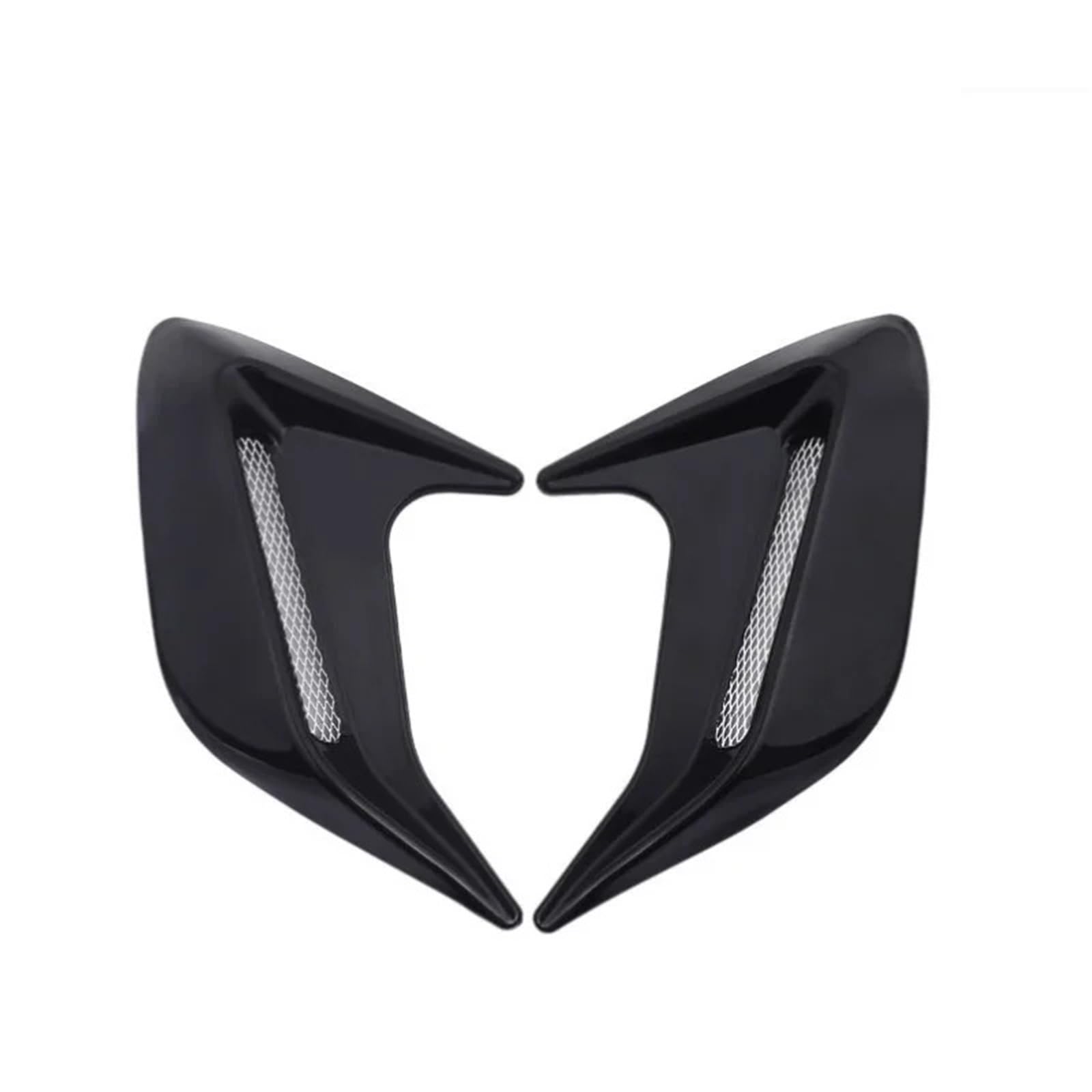 EJUOYO Side Vent Decor Sticker Universal Car Front Bumper Side Air Vent Car Splitter Wing Spoiler Canard Car Fender Side Vents(Black)