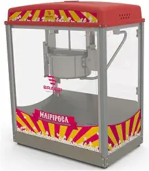Braesi, B5802, Pipoqueira Eletrica Máquina de Fazer Pipoca Doce Industrial 127 Volts, cor Inox, Aço