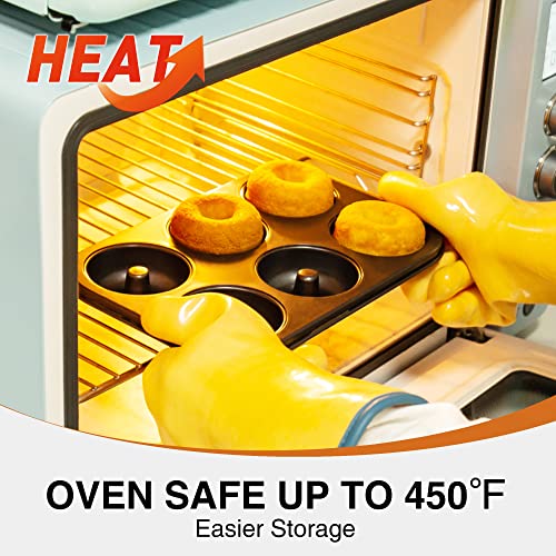 Hongbake Donut Pan For Baking, Upgraded Deepened Doughnut Tray, 2 Pack 6 Cavity Mini Bagel Mold For Oven, Nonstick And Heavy Duty - Black #TOP4