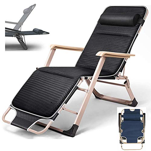 Chaise longue d'extérieur inclinable avec coussin pliable lot de 2 - 2