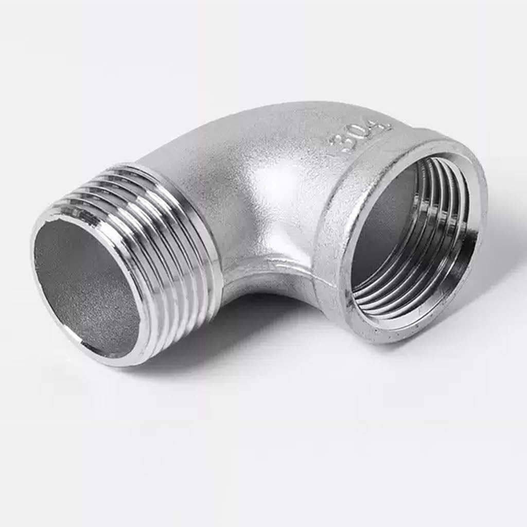 1 Szt. 1/4" 3/8" 1/2" 3/4" 1" 1-1/4" 2" Kolanko Męskie Do Żeńskiego, 90 Stopni, Stal Nierdzewna 304, Złącza Rurowe(2")