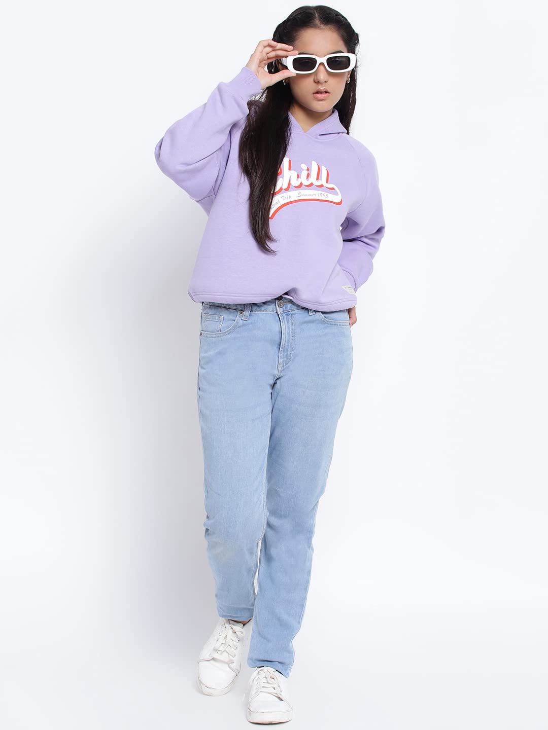 Lil Tomatoes - Sudadera de forro polar de algodón con cuello y capucha para niñas, ajuste regular, color rosa