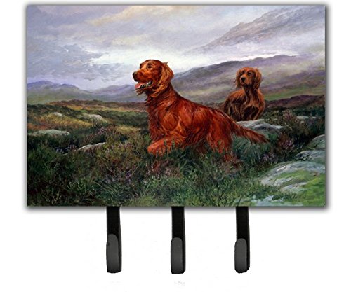 Irish Setters by Elizabeth Halstead Leash or Key Holder