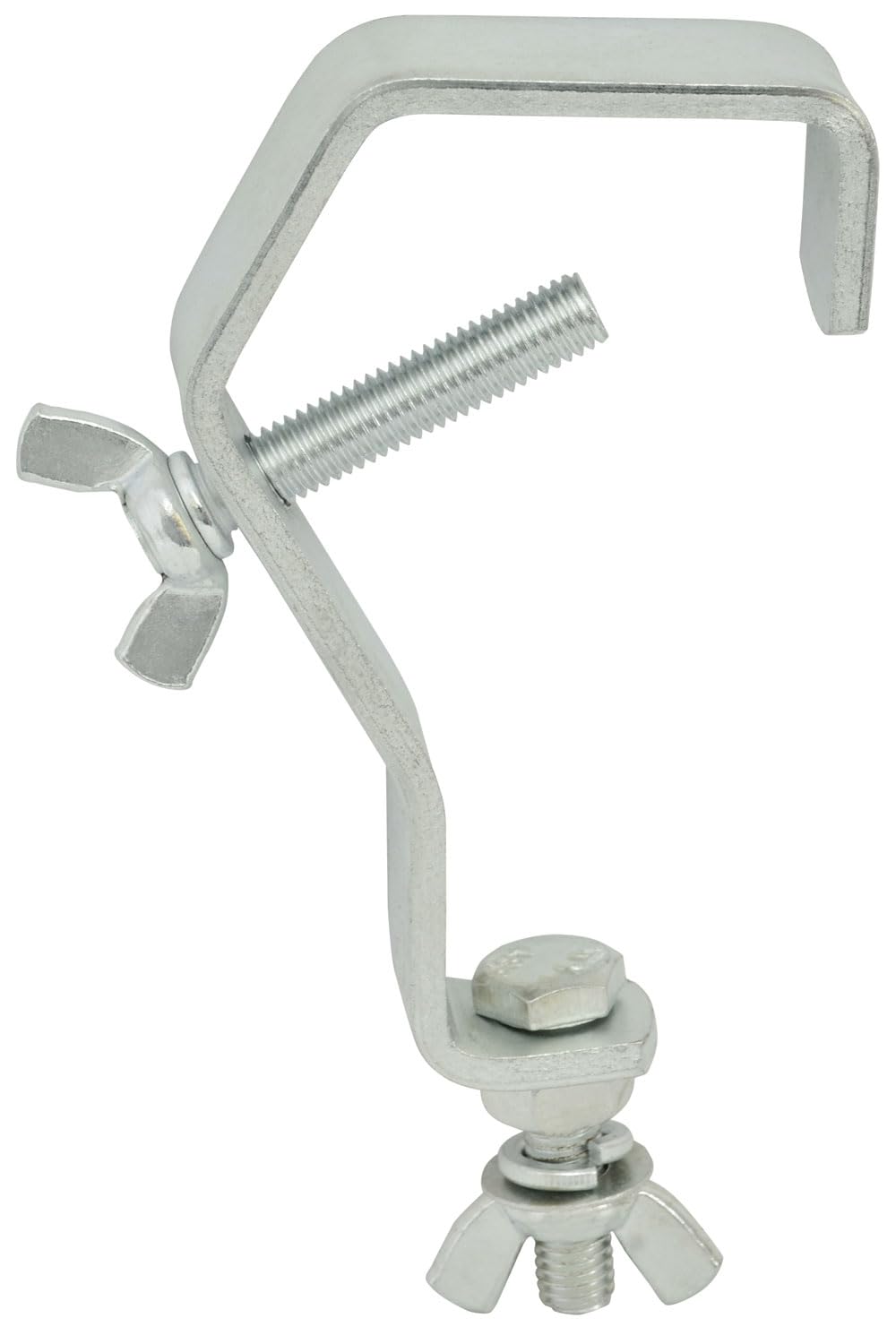 G Shaped Lighting Clamp Stage Theatre DJ Mounting Hook Silver 55MM 25Kg Load