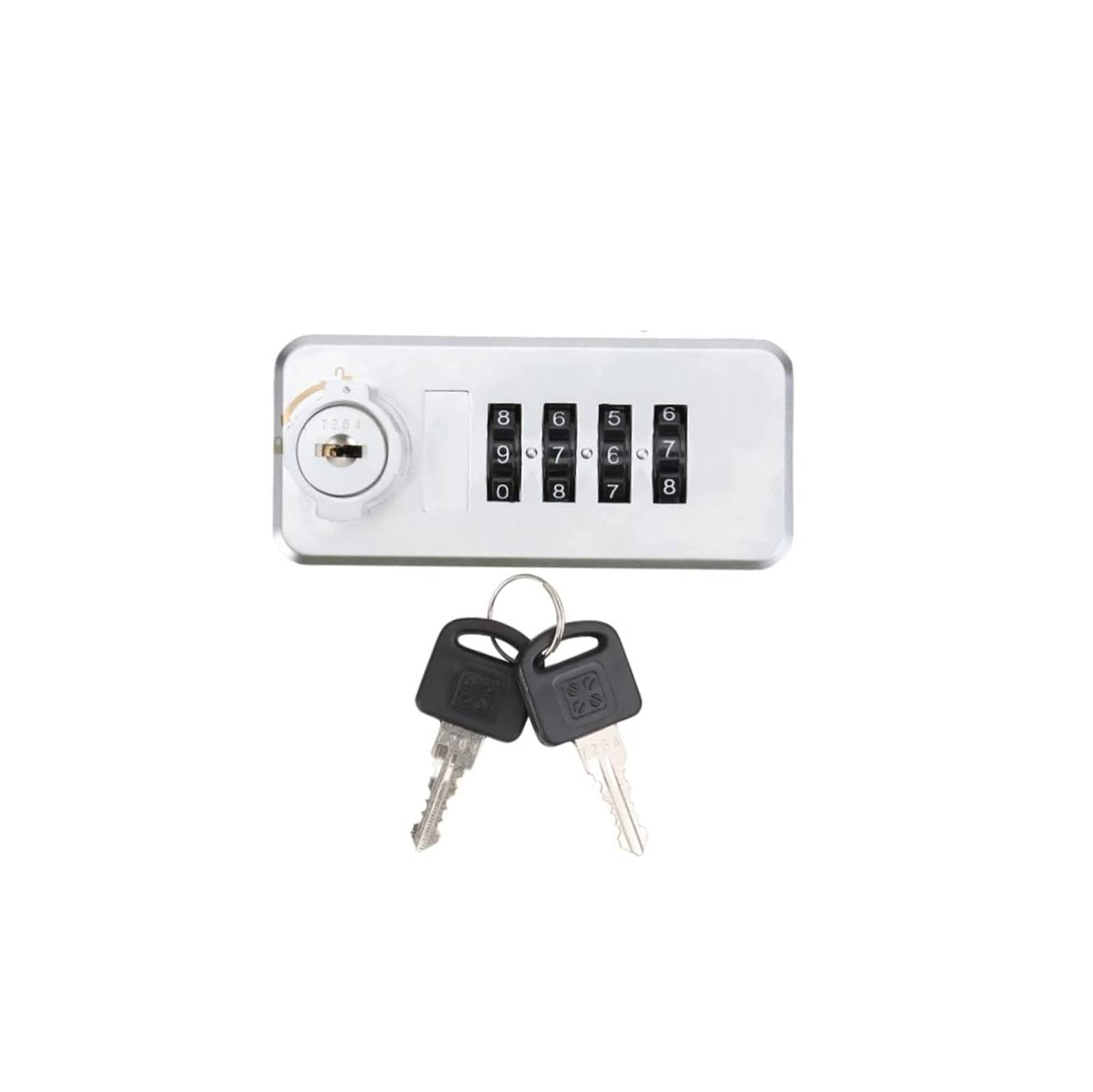 Kłódki szyfrowe，Kłódki walizkowe Blokada szuflady Gym Lock Ustaw własną kombinację kłódki do szafek Locker Lock(Silver)
