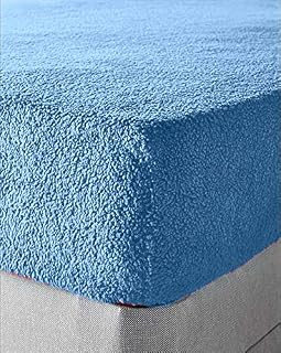 StarX SOFT TEDDY BEAR FUR SHERPA CUDDLY FLEECE FITTED SHEET BEDDING BED LINEN (King, Blue)