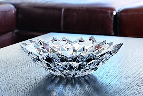 Nachtmann Quartz Collection Crystal Bowl, 12.6 Inches, Clear, Decorative Glass Bowl For Fruit, Kitchen, Centerpieces, And Other Home Décor, Dishwasher Safe #TOP3