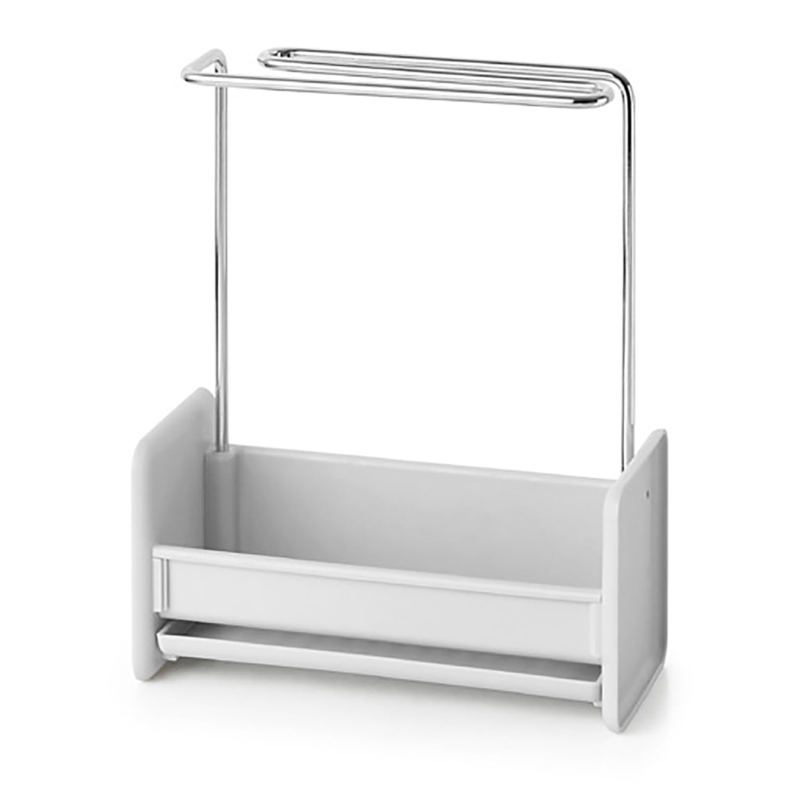 Kitchen Sponge Holder Dishcloth Hanger, Kitchen Sink Caddy Organizer Dishcloth Drying Rack Kitchen Rag Stand Soap Holder with Removable Drain Tray for Kitchen