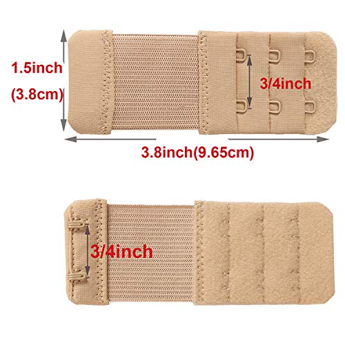 Samgu Women's Bra Extenders 2 Hook 3/4 Inch Elastic Stretchy Bra Extension Strap #TOP1