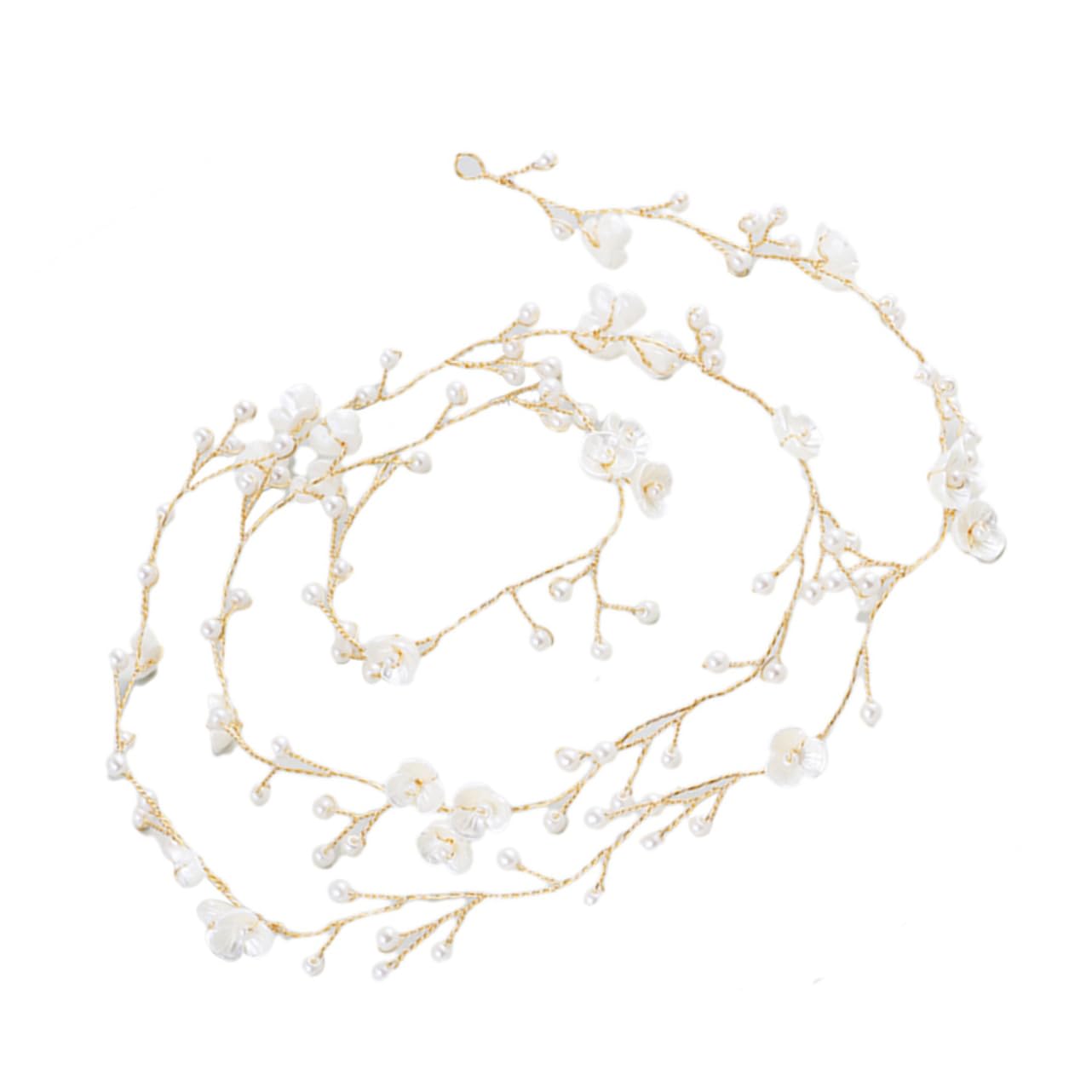 FRCOLOR 3stücke Blumenkronen-haarband Für Braut Elegantes Haaraccessoire Für Hochzeiten Und Verlobungen Anpassbar Für Jede Frisur Langer Blumenhaarschmuck