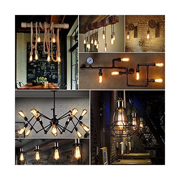 AGOTD Edison Vintage Glühbirne, Edison LED E27 ST64 4W Retro Glühbirne Warmweiß Ideal für Nostalgie und Retro… – Bild 8