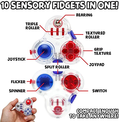 Bunmo Fidget Pad | 10 Features In 1 Fidget Toys For Adults And Kids | Cool Gadgets | Addictive Fidget Toy For Boys & Girls | Great Teen Gift #TOP4