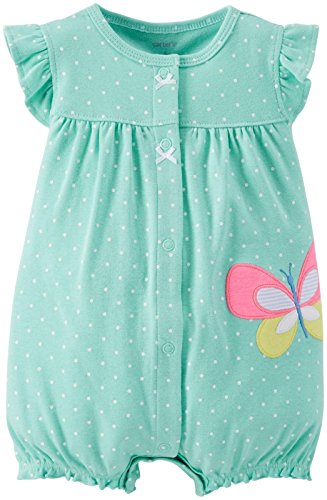 Carter's Baby Girls' Graphic Romper (Baby) - Mint - 3 Months