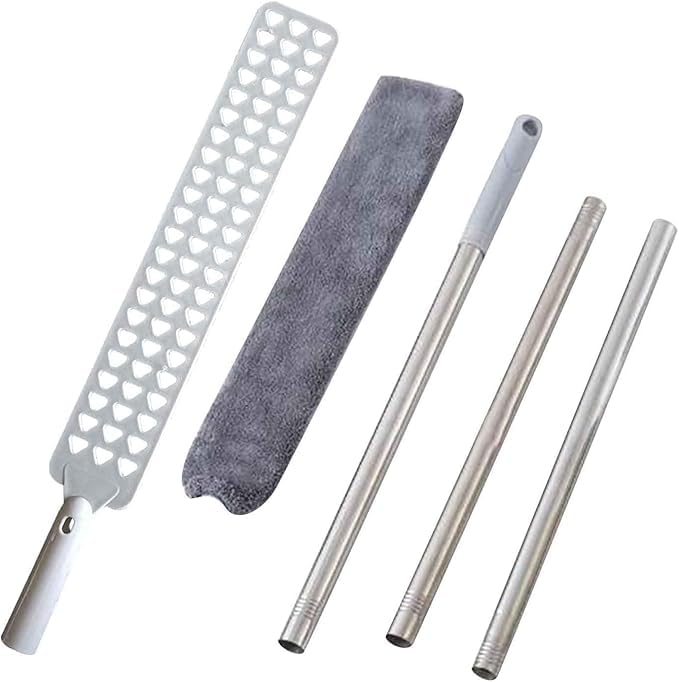 Retractable Gap Dust Cleaner, Duster with Extension Pole Cleaning Tools, Washable and Retractable Duster Brush for Cleaning Under Appliances Furniture Couch Fridge