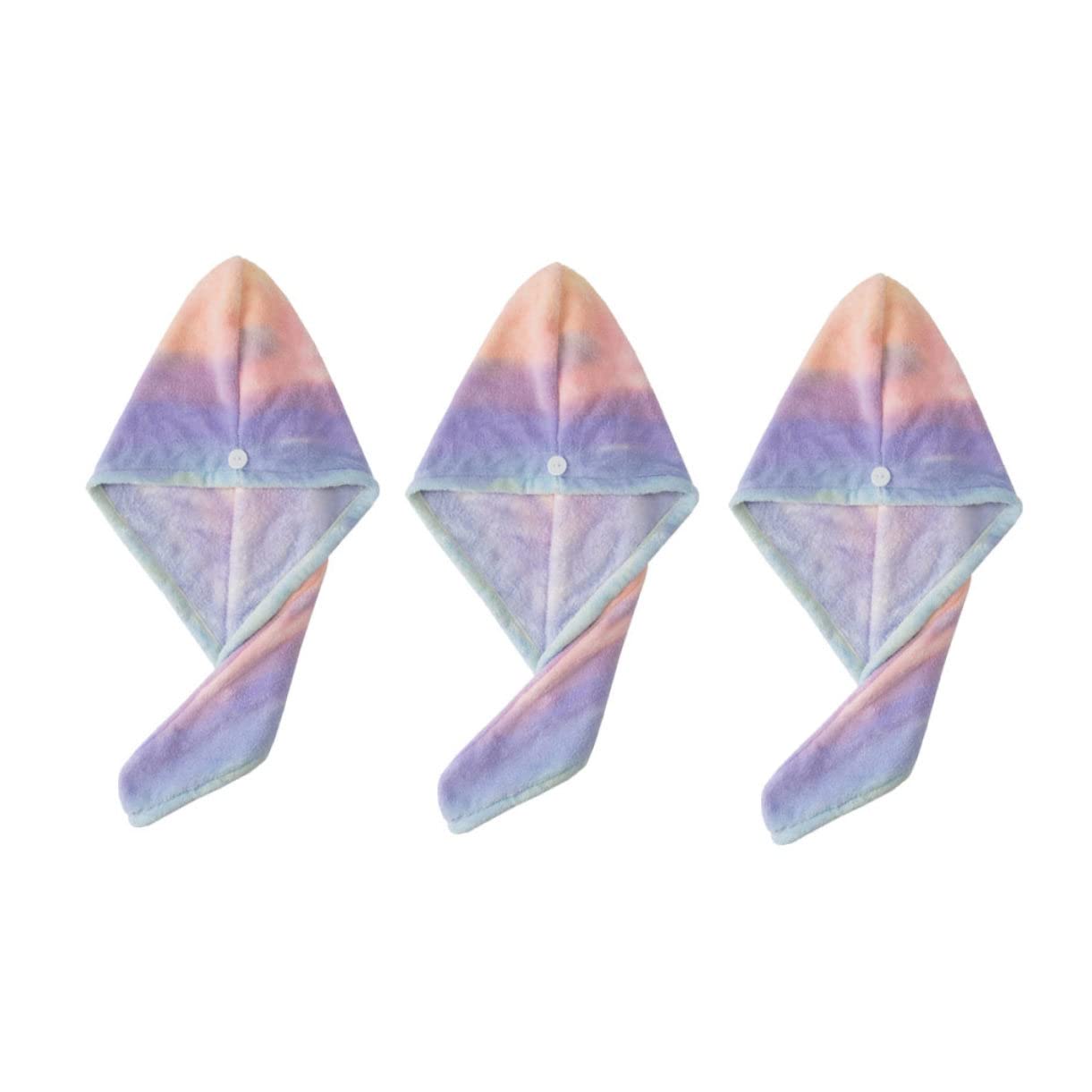 LIFKOME Hair Care 3 Pack Hair Drying Cap Quick Dry Towel Hat for Women Bath Time