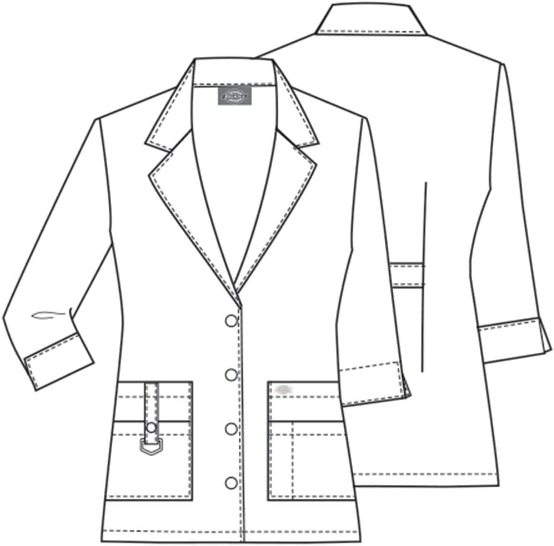 Dickies Women's Junior Fit 3/4 Sleeve Lab Coat - Image 6