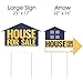Big Dot of Happiness House For Sale Sign - Yard Sign with Stakes - Double Sided Outdoor Lawn Sign - Set of 3
