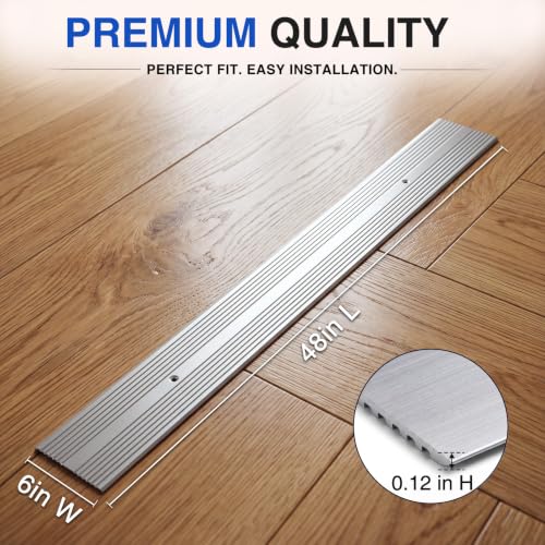 Image of Zonon 1 Pcs Aluminum Door Threshold 6 inch x 48 inch Anti-Slip Threshold Strip