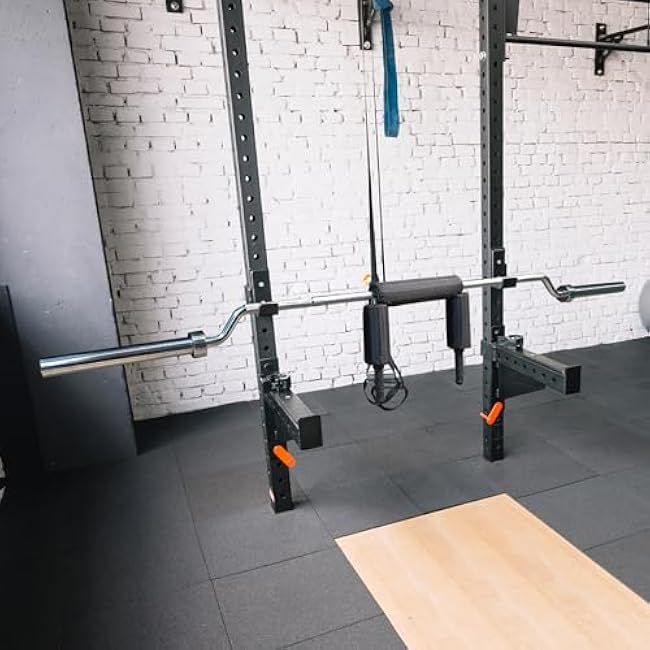 Safety Squat Bar,Safety Squat Bar With 2 Barbell Clips,2 inch Sleeve Barbell with Comfortable Neck Pad,Handle Removeable, ideal for Free Weights Strength Training