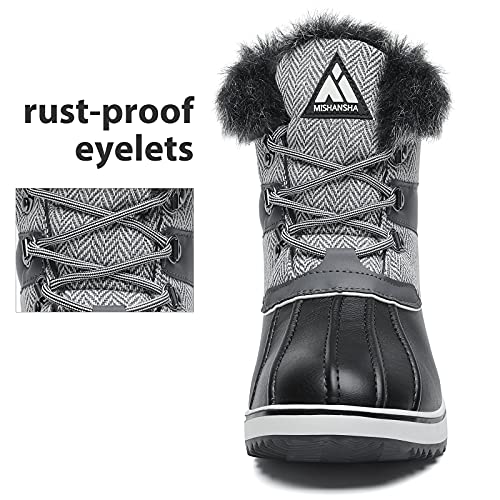 Mishansha Snow Winter Work Boots Women Outdoor Lady Non-Slip Warm Insulated Ankle Booties On Cold Weather #TOP4