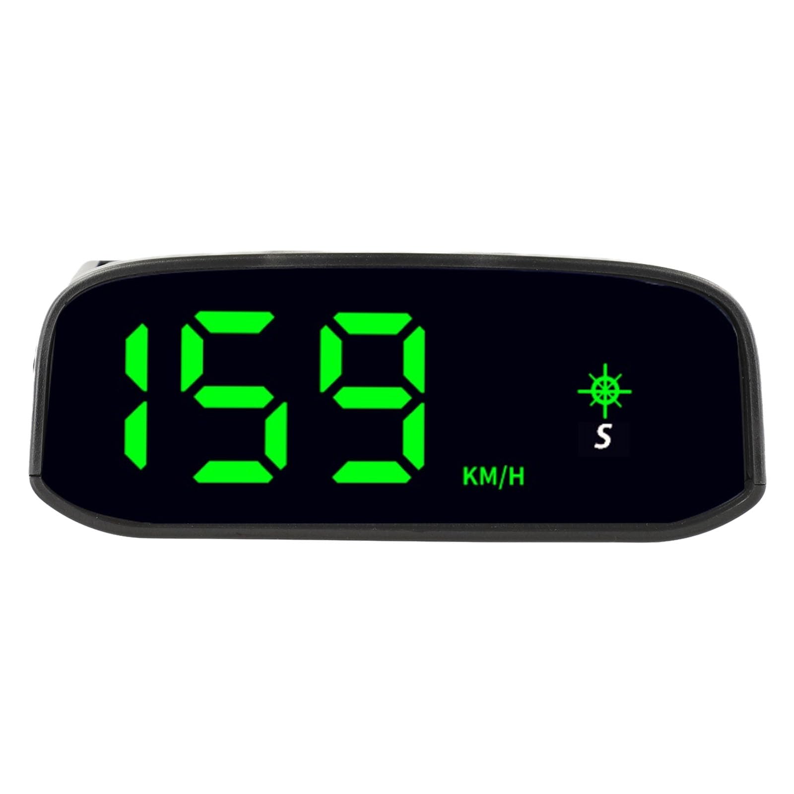 Compteur de vitesse solaire pour voiture, affichage tête haute, GPS et compteur de vitesse numérique avec détection de lumière intelligente HUD, noir, 11,5 x 4,5 cm