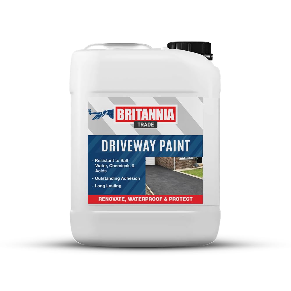 AQUASHIELD Britannia Paints Driveway Paint Forest Green 5 Litres - Bring Tarmac & Concrete Back to Life - Ideal for Driveways & Car Parks