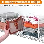 8 Pack Shelf Dividers for Wire Shelves, Acrylic Clear Closet Organizers and Storage for Sweater, Shirts, Bookshelf Handbags Separators Dividers for Closet Organization in Bedroom/Kitchen/Office/Pantry - Image 2