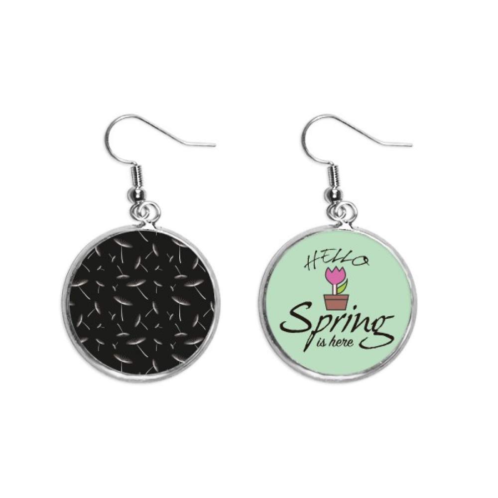 Pendientes de diente de león blanco para looks de primavera 5