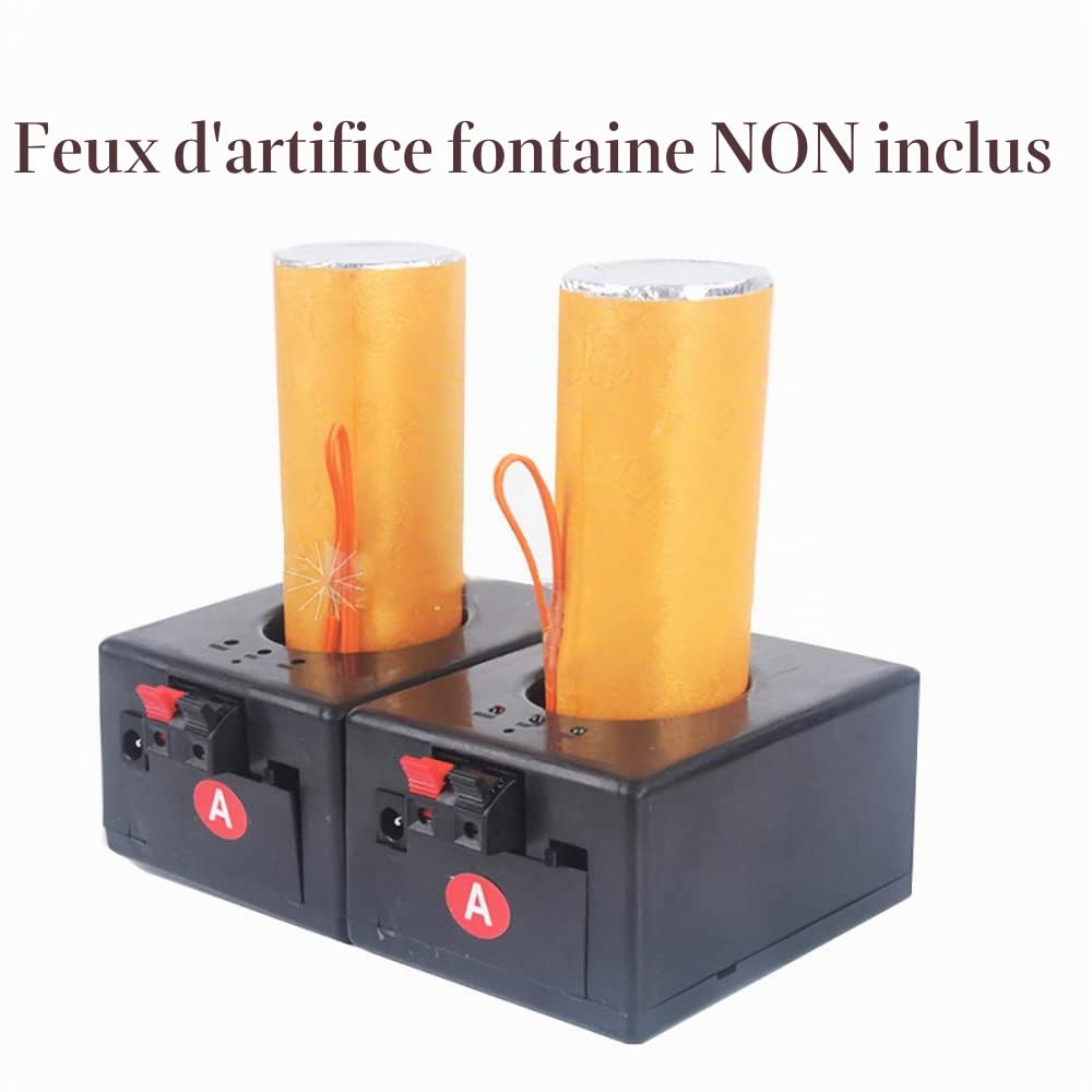 Machine D'Allumage De Feu d'artifice Froid, Mini Machine De Feu d'artifice Froid De Fontaine, SystèMe Pyrotechnique De Mariage De Sparkler De TéLéCommande sans Fil, avec La Valise,8Cues