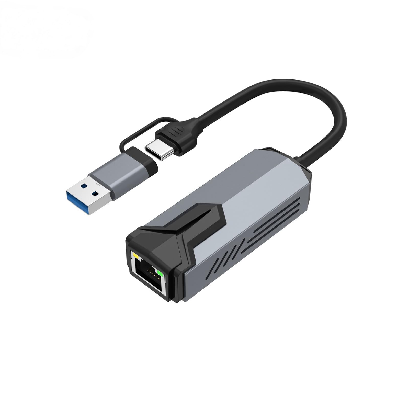 Adaptateurs USB de type C vers RJ45 Ethernet 5/2,5/1 Gbit/s, convertisseurs réseau à vitesse rapide, design en alliage, compatibilité avec plusieurs appareils