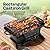 VIVOHOME Rectangle Cast Iron Charcoal Grill with Double-Sided Grate, Portable Outdoor BBQ Grill, Compact Tabletop Grill Stove (Note: The charcoal grid is made of stainless steel, not cast iron)