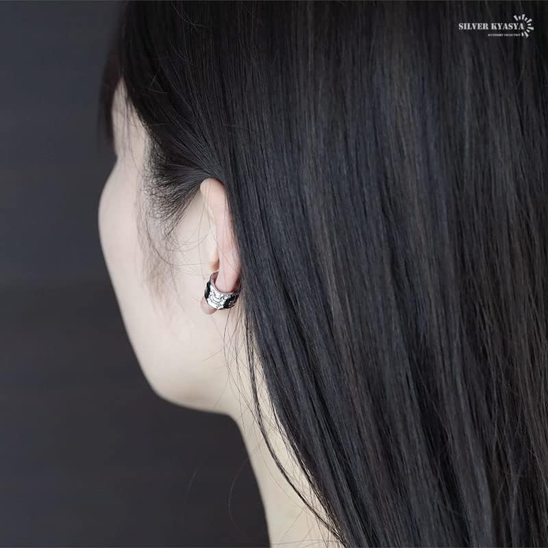 [silver KYASYA]イヤーカフ 金属アレルギー対応 シルバー925 S925 CZ ジルコニア 変形 ゆがみ 透かし シル