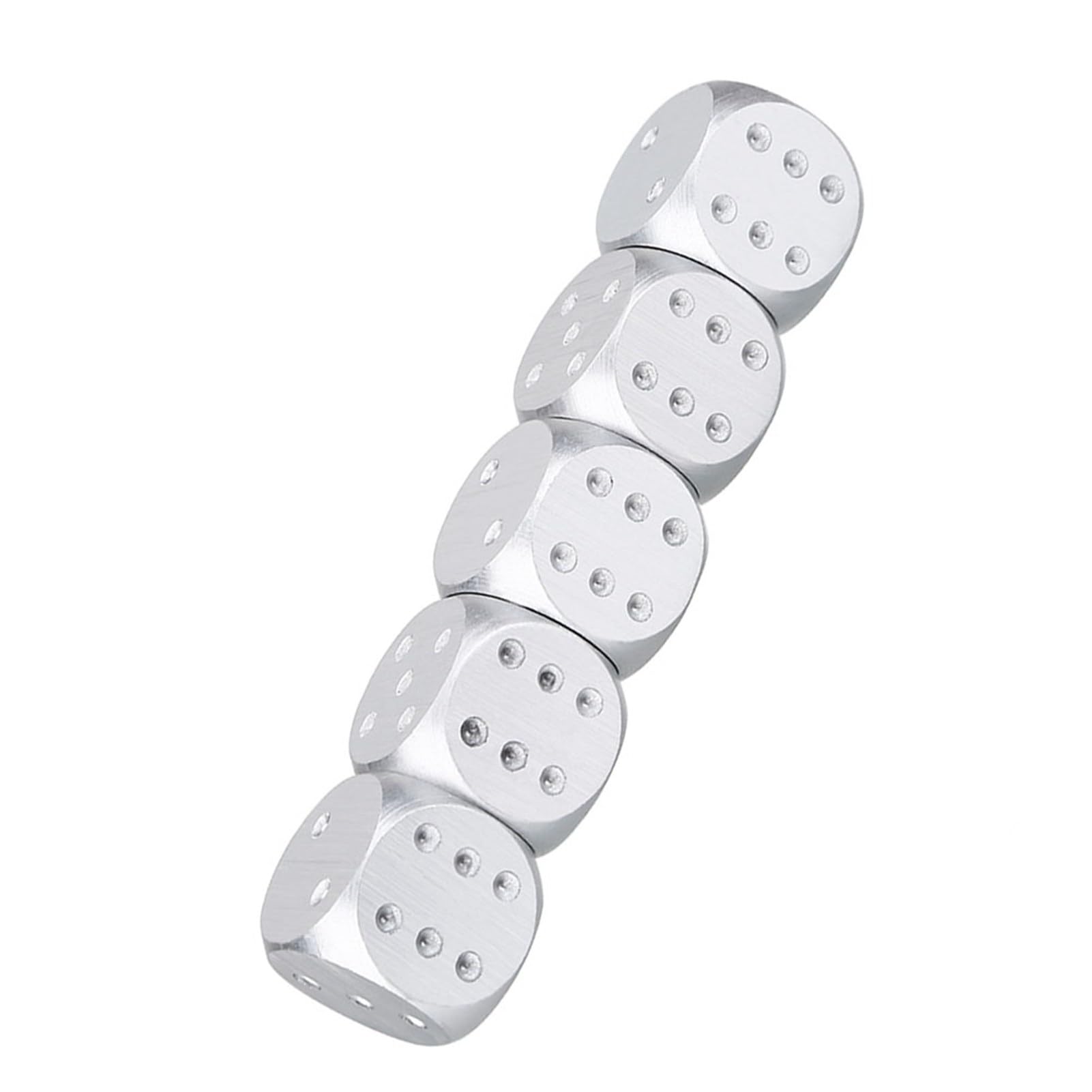 Juego de Dados de Juego de Mesa Profesional de aleación de Aluminio, 5 Piezas DND D&D Poker Dice con Caja de Almacenamiento Premium para Juegos de Mesa Noches de Casino Noc (Rectángulo)