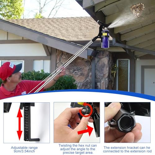 Extensible para pintura en aerosol que evita goteos con su adaptador de ángulo ajustable 4