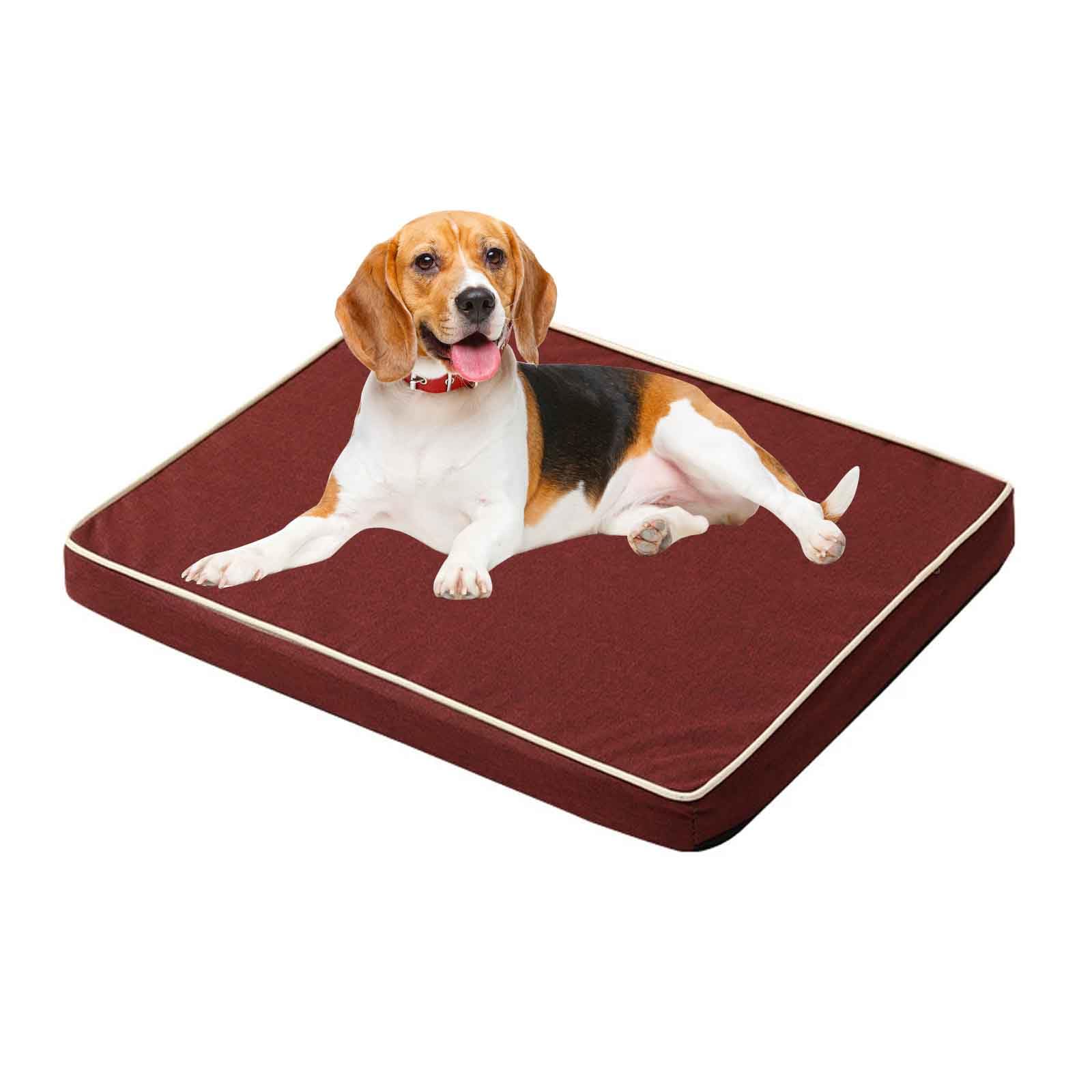 JFGCTYHXY Pet mattresses, Watertight Dogs Bed,Calming Crate Mattress with Non Skid Bottom And Removable Washable Cover,gray,L