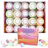 Lot de 20 bombes de bain moussantes bio et naturelles fabriquées à la main avec huiles e...