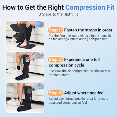 Image of Comfytemp Cordless Air Compression Leg Massager for Circulation, 1 Pack | FSA Eligible HSA, Portable Foot and Calf Compression Boot for RLS, Varicose Vein, Ideal for Men Women (Fits Calf 13 inch~19 inch)