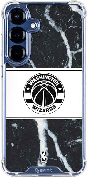 Skinit Clear Phone Case Compatible with Galaxy S25 - Officially Licensed NBA Washington Wizards Marble Design