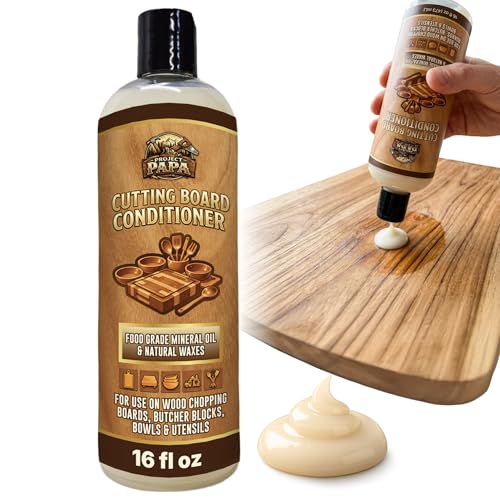 Cutting Board Conditioner 16 fl oz - Food Grade Mineral Oil and Beeswax for Wood Cutting Board, Butcher Blocks, Bowls & Utensils - Food Safe Natural Formula - Made in the USA