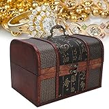 deko holz wandverkleidung Geeignet für - Einfaches und kompaktes Design Schmuck Aufbewahrungsbox mit elegantem Äußeren, ideal für alle Frauen und Mädchen, kann ein Geschenk für Ihre Freunde sein.