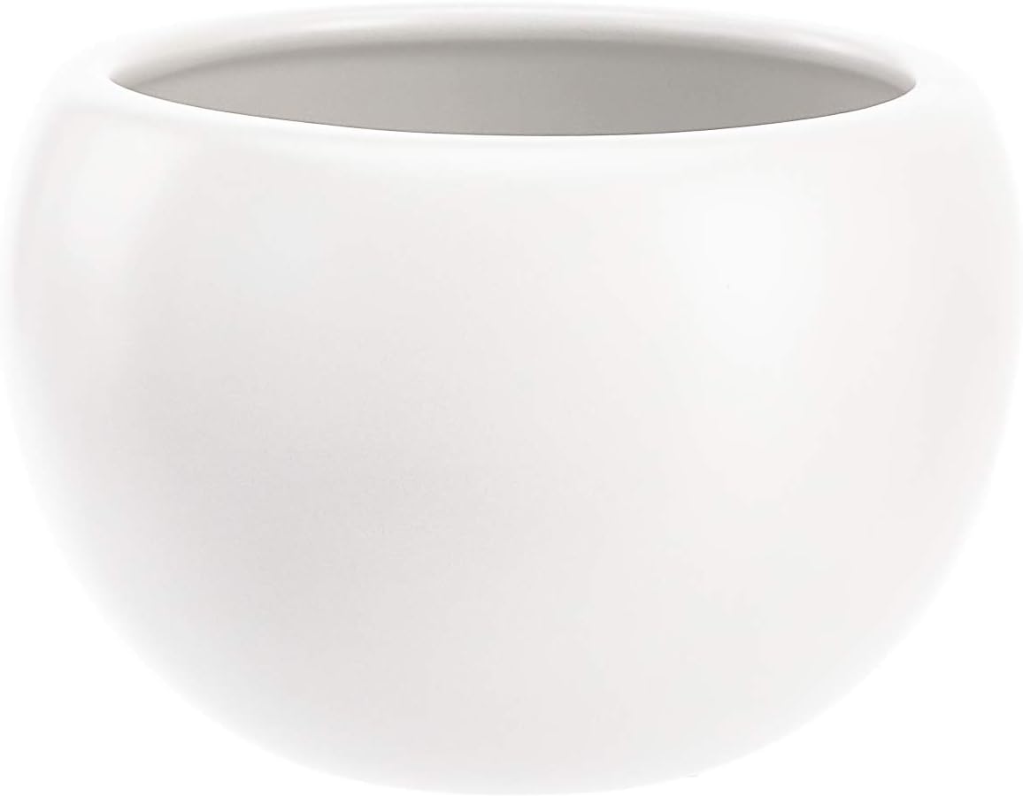 Amazon Basics Wall Planter, Round - White/Copper (3-Pack)