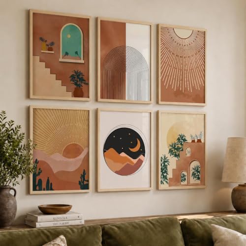 Image of kotart Premium Digital Paintings with Frame for Home Decoration - Painting for Living Room Bedroom Office Room Decor - Painting for Wall Decoration - Pack of 6 (Art 10, 19x25 inch)