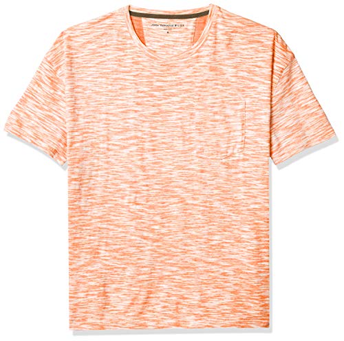 John Varvatos Star USA Men's Pierson Short Sleeve Easy FIT SLUB Cotton Crew Neck TEE, Sunset, X-Large