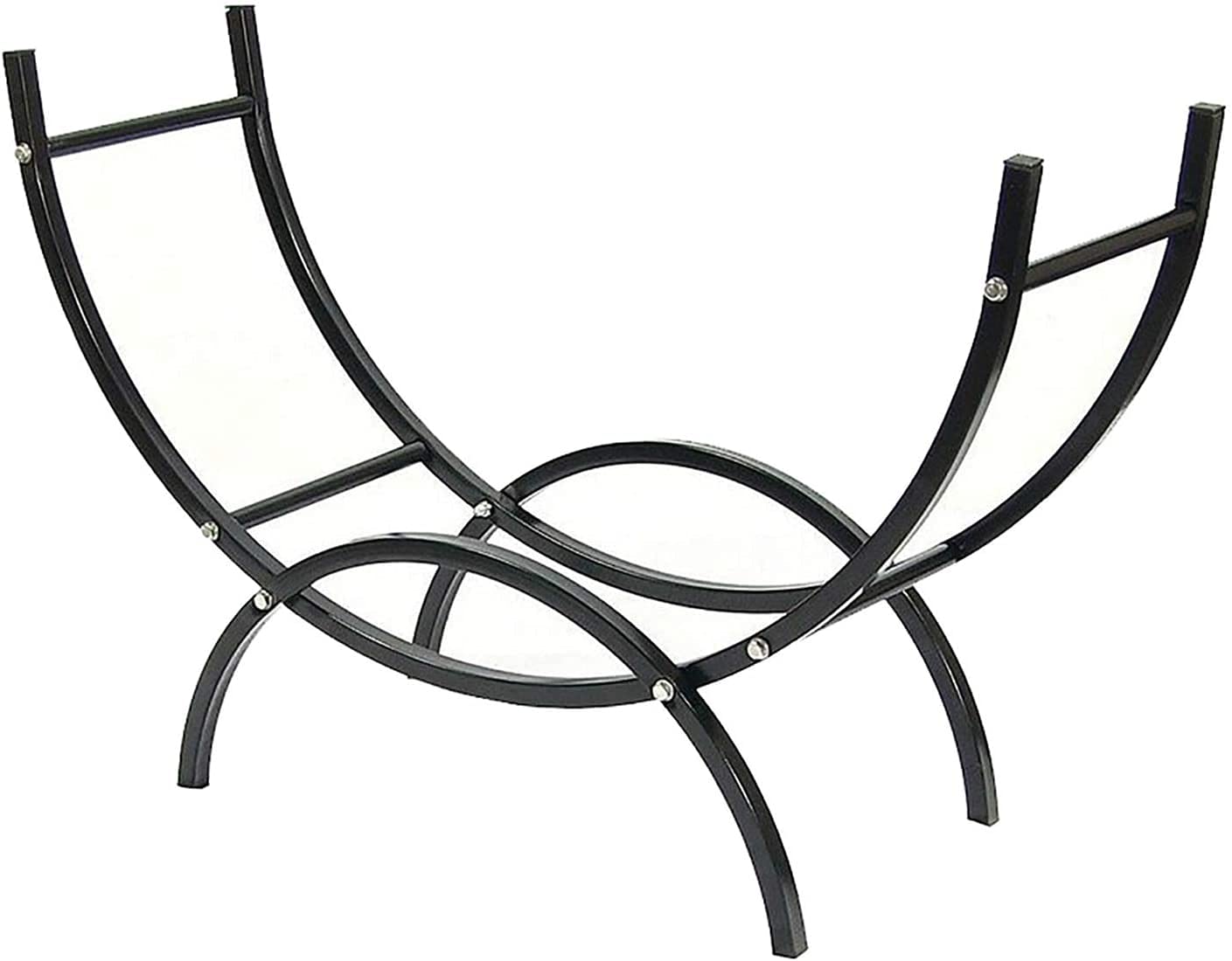Portalegna Decorativo per Legna da ardere, portalegna per Camino in Metallo semicircolare con levigatura Libera, portalegna per Camino, portaoggetti per Attrezzi da Camino